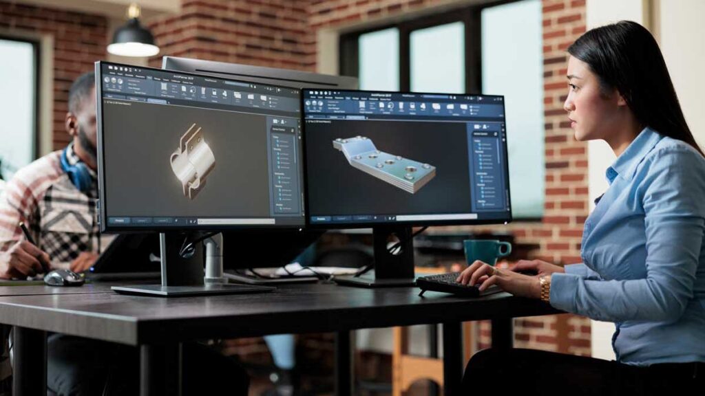 Employees Working Cad Computers